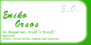 eniko orsos business card